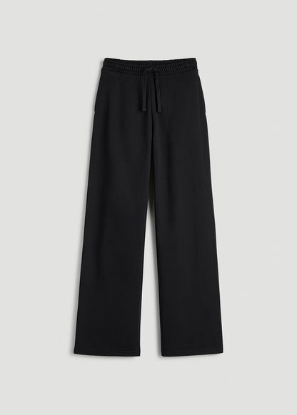 Everyday Terry Midrise Wide Leg Pants for Tall Women in Black