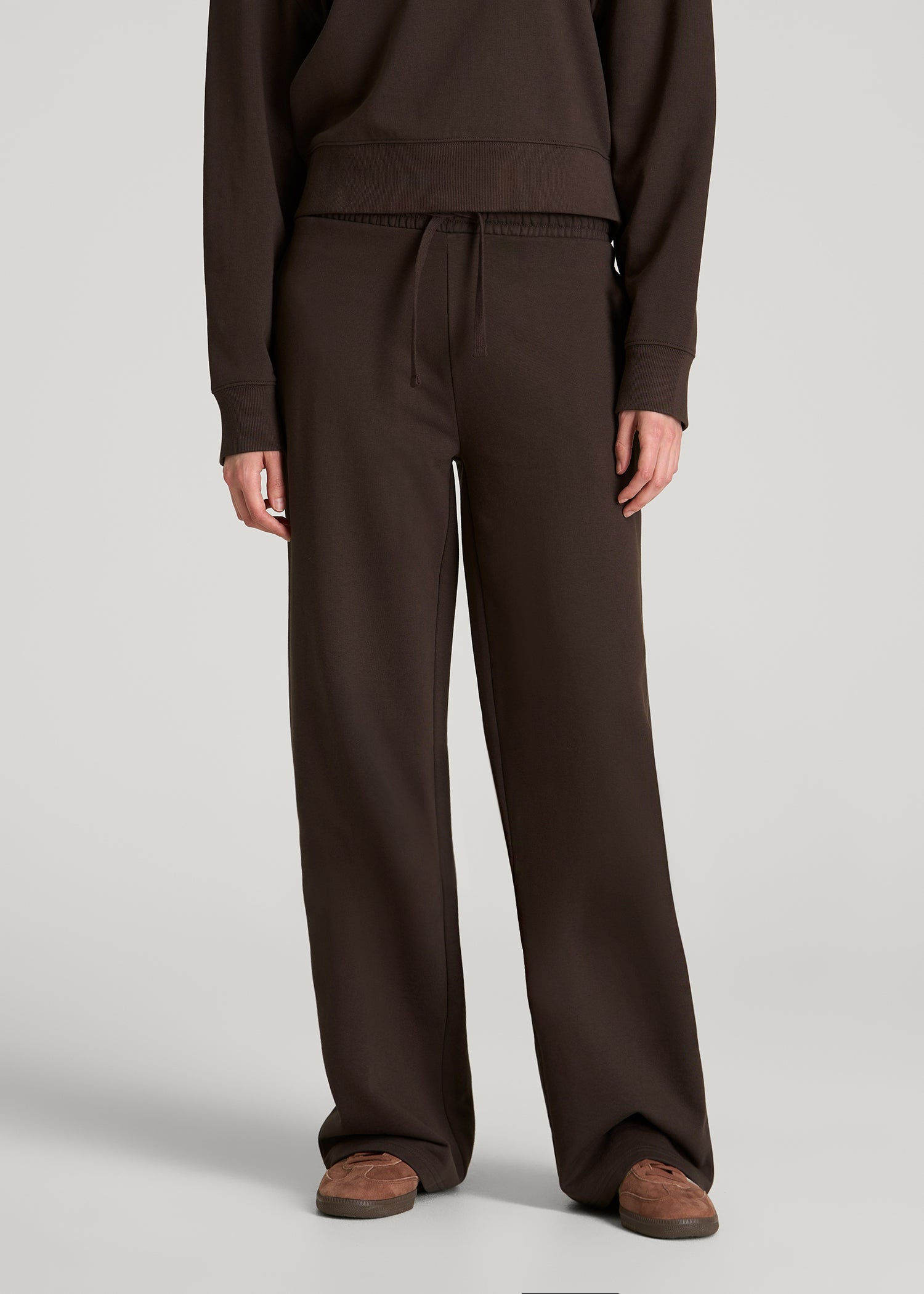 French Terry Wide-Leg Pants for Tall Women | American Tall