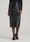 True Touch Leather Pencil Skirt for Tall Women in Black