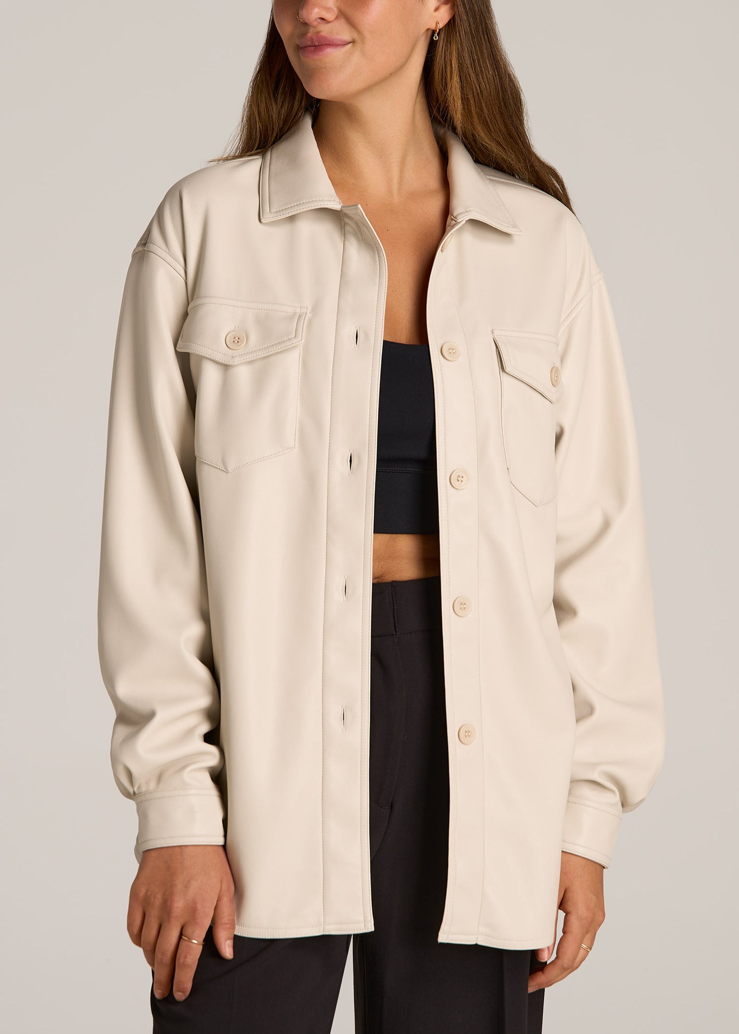 Brooklyn Long Shirt Jacket - Morning Lavender Boutique Outerwear
