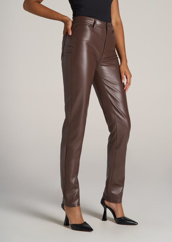 Faux Leather Slim Pants for Tall Women | American Tall