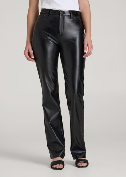 AMERI アメリ LIKE WORKER FAKE LEATHER PANTS American-Tall-Women-Faux-