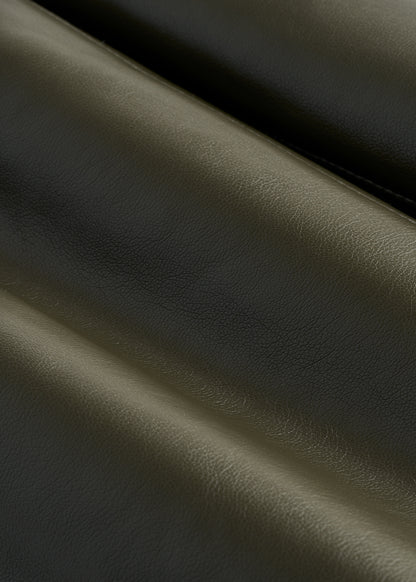 True Touch Leather Straight Leg Pants for Tall Women in Forest Night