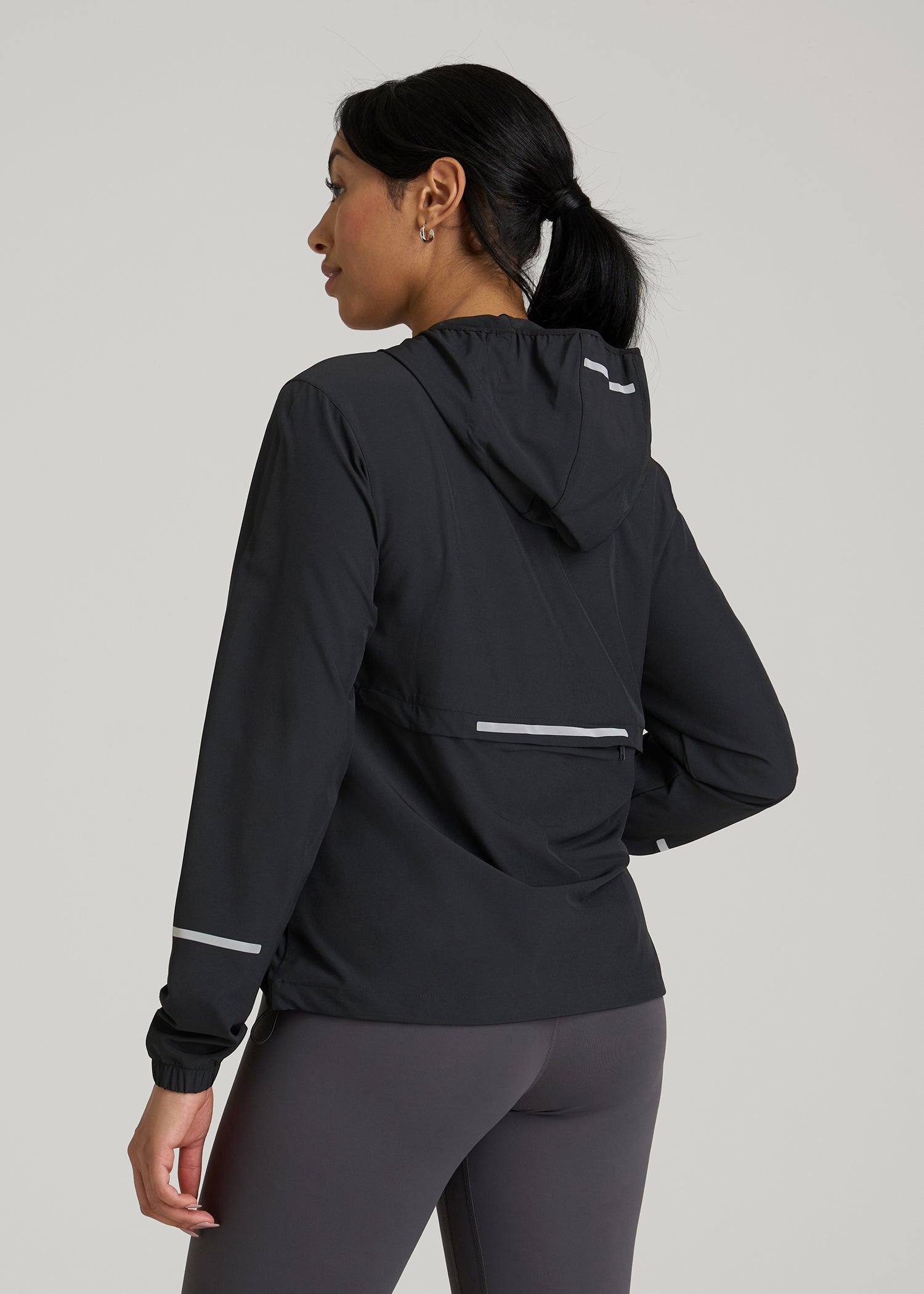 Featherweight Packable Jacket for Tall Women in Black