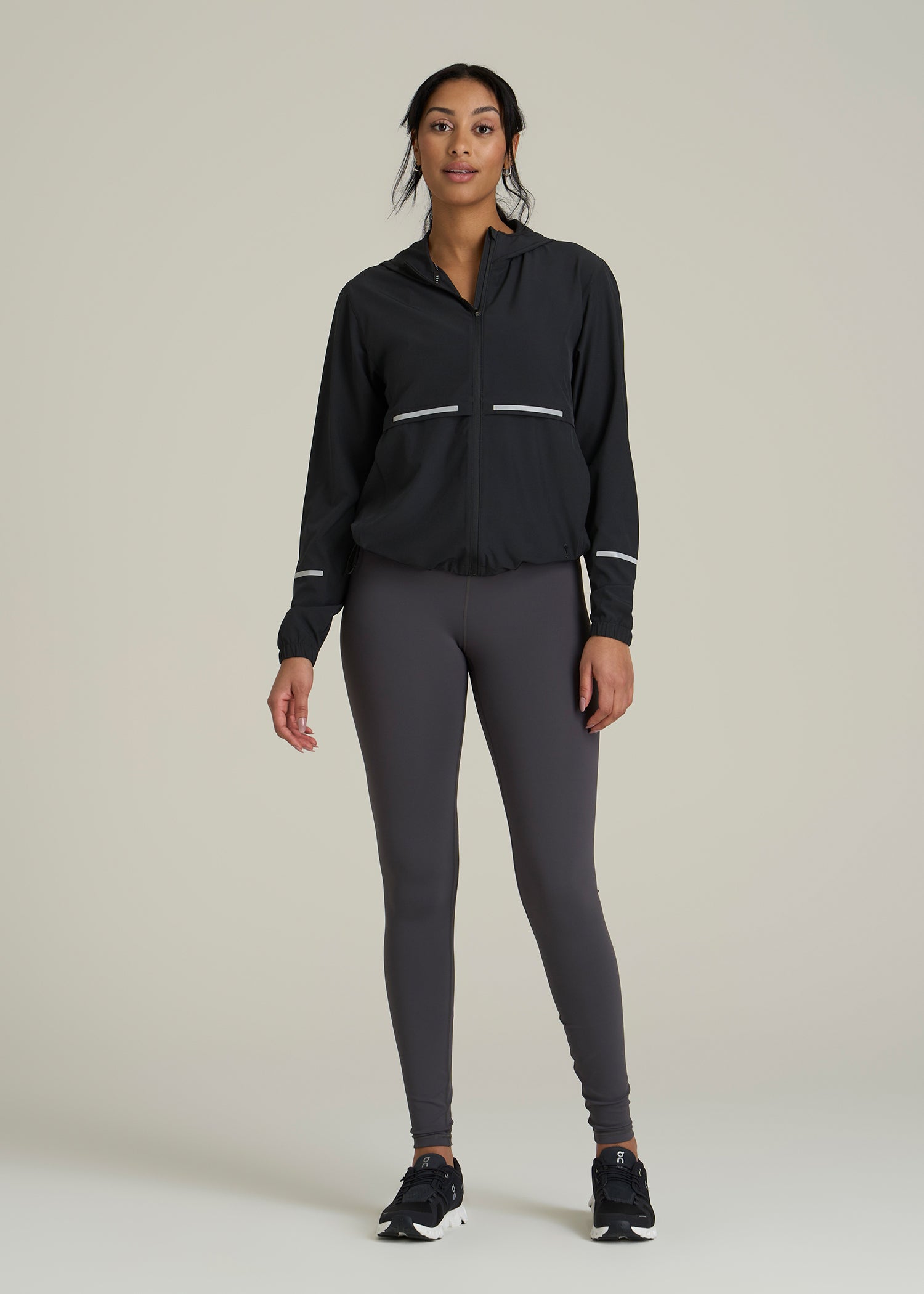 Featherweight Packable Jacket for Tall Women in Black