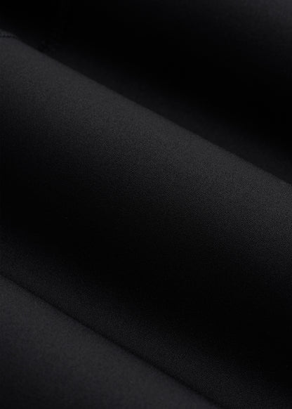 Fitted Hybrid Shorts for Tall Women in Deep Black