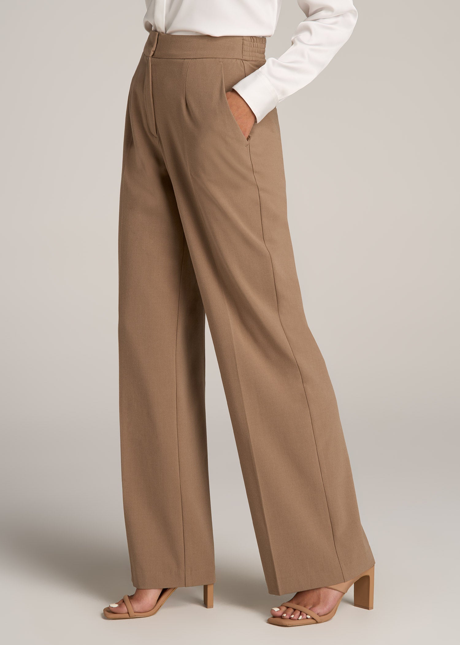 Flat Front Wide Leg Dress Pants for Tall Women | American Tall