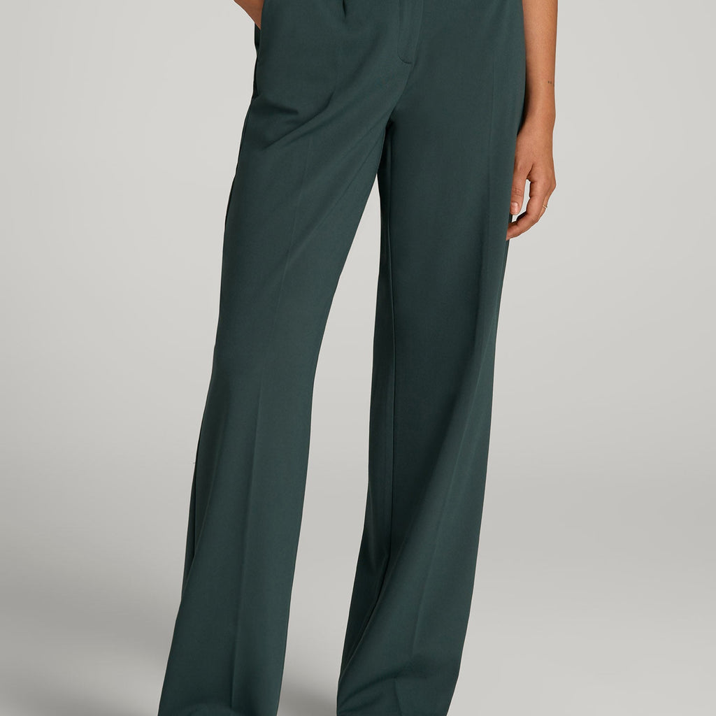 Flat Front Wide Leg Dress Pants for Tall Women in Smoky Pine 12 / Extra Tall / Smoky Pine Flat Front Wide Leg Dress Pants for Tall Women in Smoky Pine 12 / Extra Tall / Smoky Pine