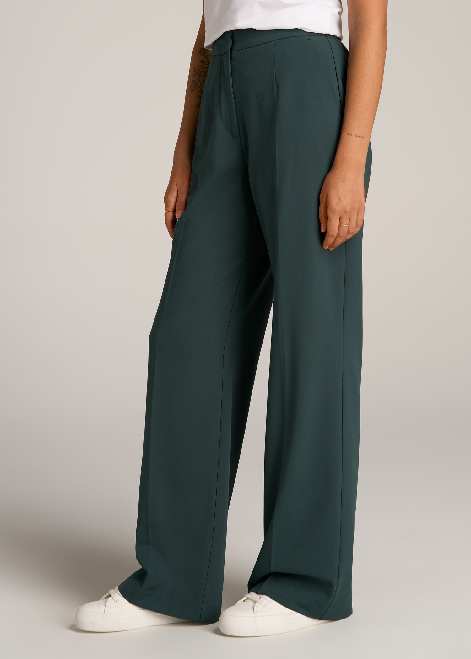 Flat Front Wide Leg Dress Pants For Tall Women American Tall 4873