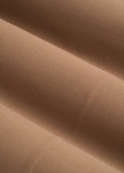 Flat Front Wide Leg Dress Pants for Tall Women in Fawn