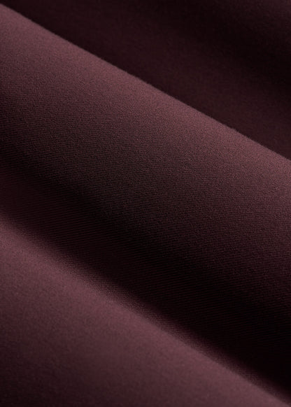 Flat Front Wide Leg Dress Pants for Tall Women in Oxblood