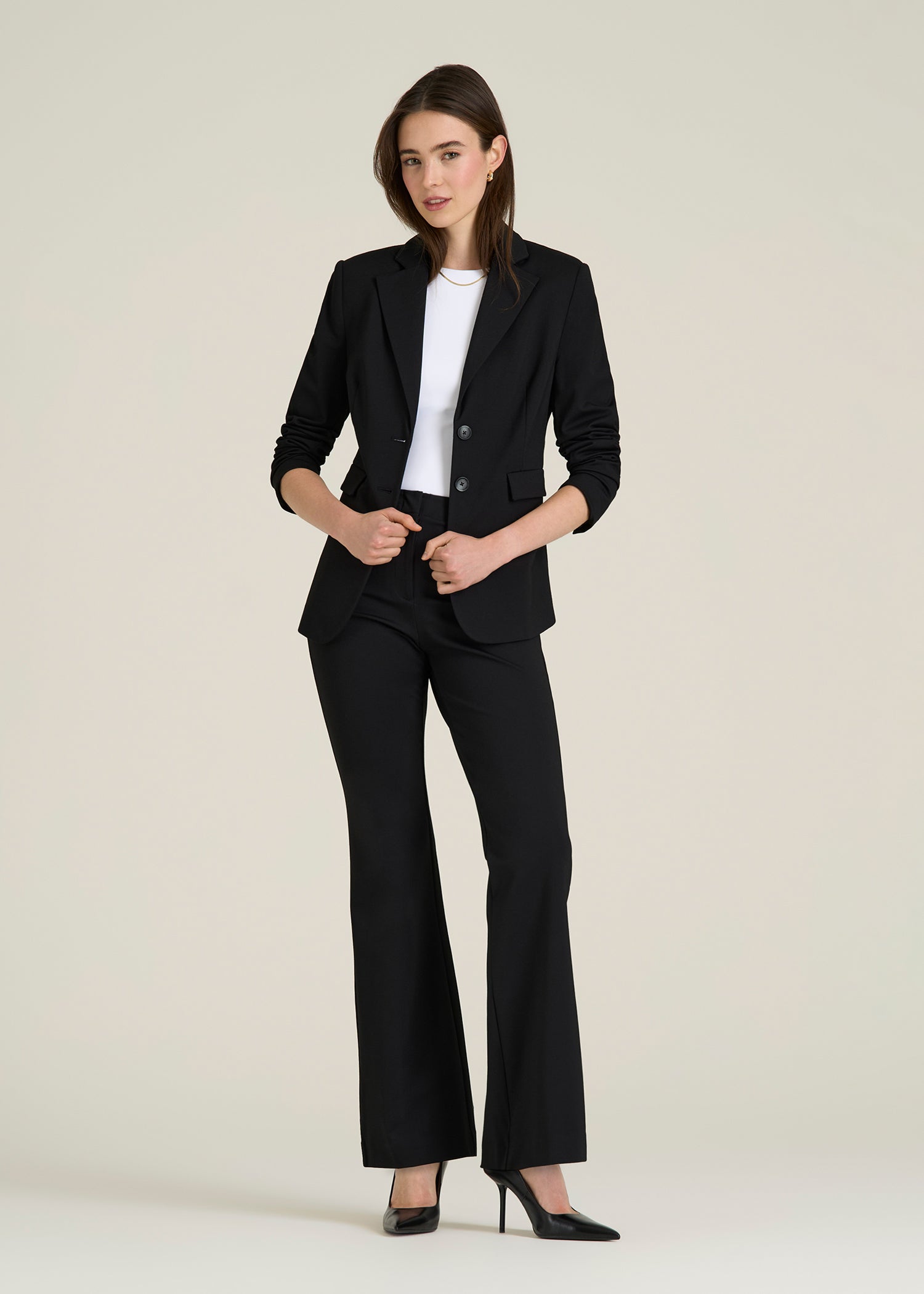 Freedom Flex Flare Dress Pants for Tall Women in Black