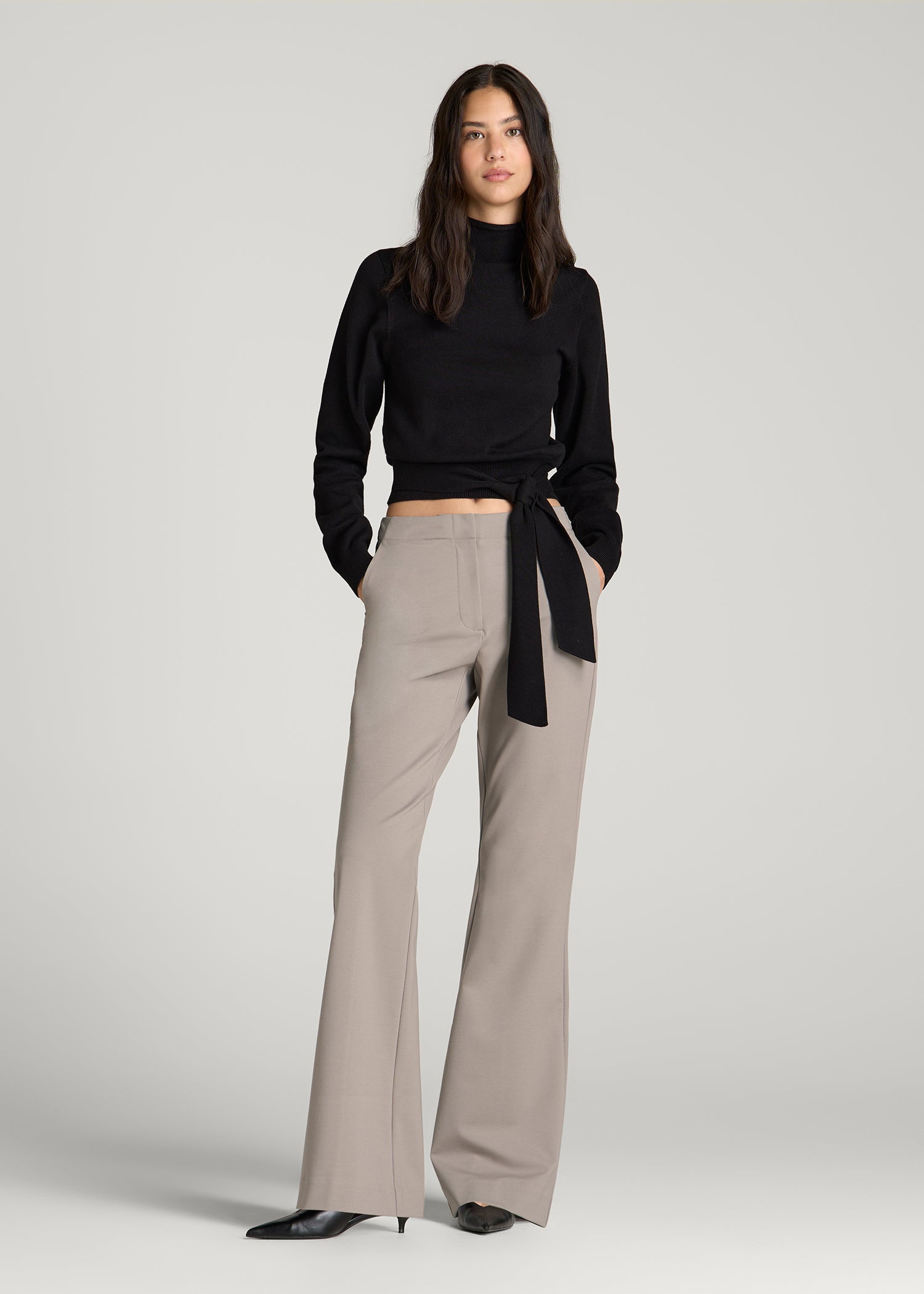 Freedom Flex Flare Dress Pants for Tall Women in Moon Rock