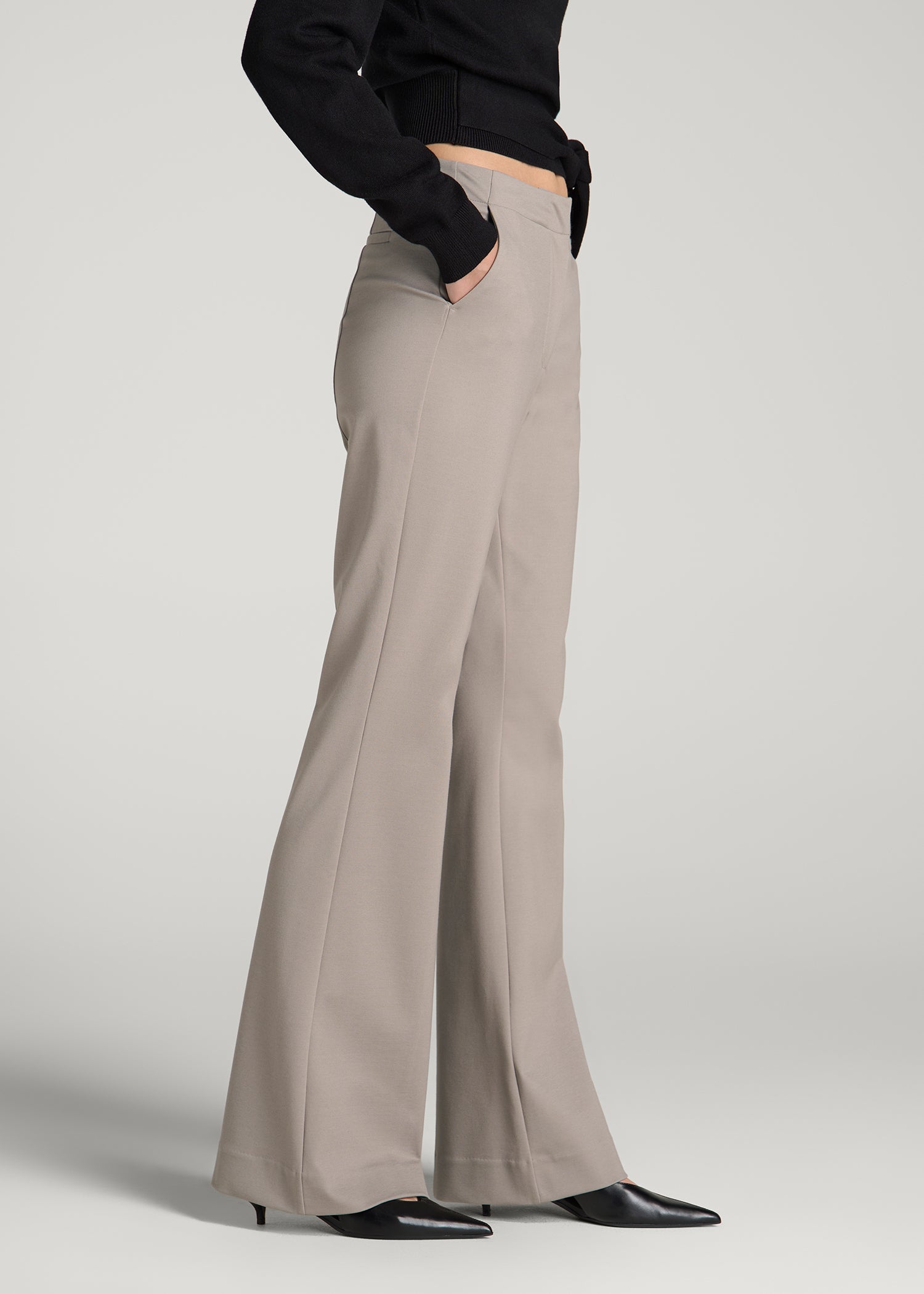 Freedom Flex Flare Dress Pants for Tall Women in Moon Rock