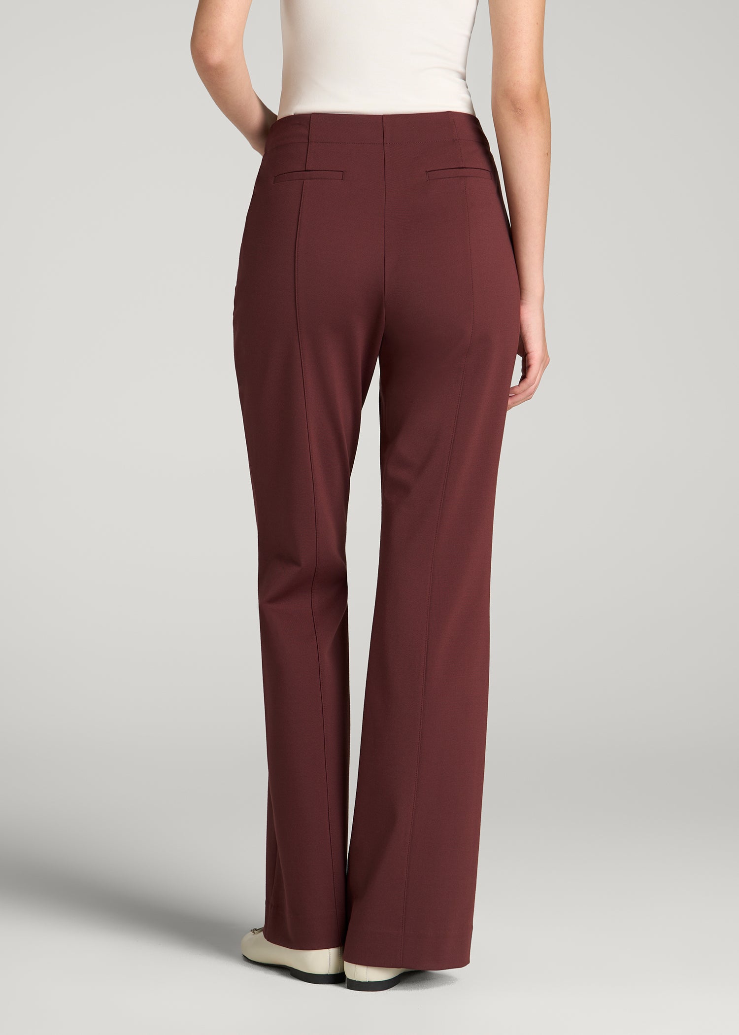 Freedom Flex Flare Dress Pants for Tall Women in Rum Raisin