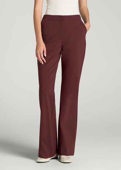 Freedom Flex Flare Dress Pants for Tall Women in Rum Raisin