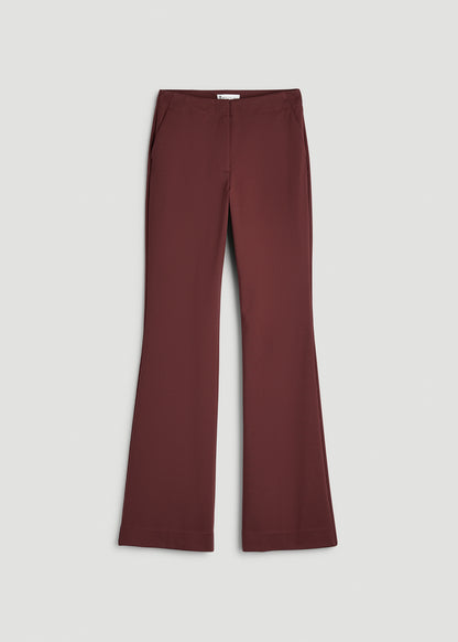 Freedom Flex Flare Dress Pants for Tall Women in Rum Raisin