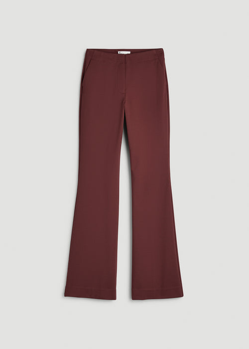 Freedom Flex Flare Dress Pants for Tall Women in Rum Raisin