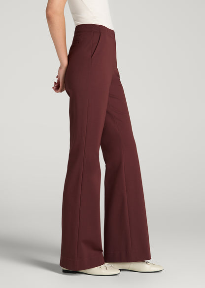 Freedom Flex Flare Dress Pants for Tall Women in Rum Raisin