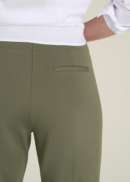 Freedom Flex Slim Straight Leg Dress Pants for Tall Women in Olive