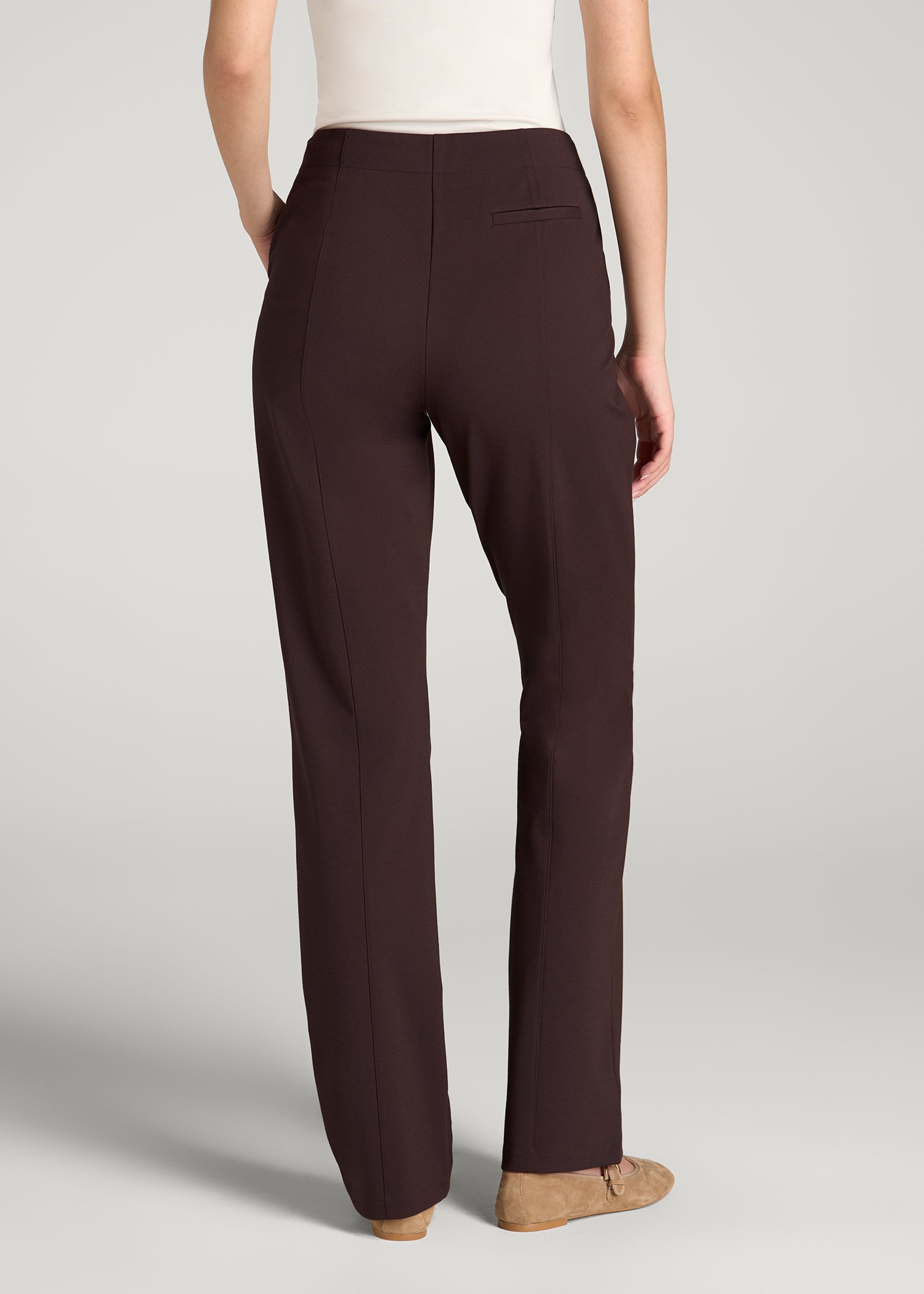 Freedom Flex Straight Leg Dress Pants for Tall Women in Espresso