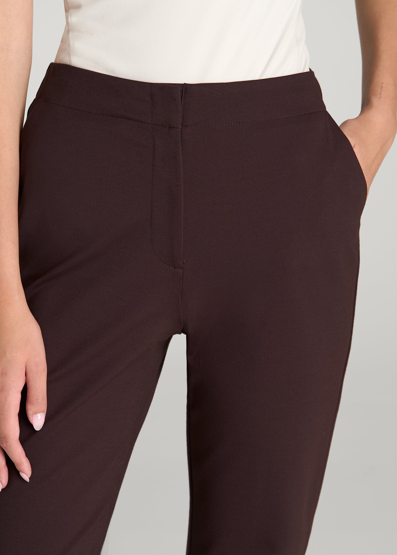 Freedom Flex Straight Leg Dress Pants for Tall Women in Espresso