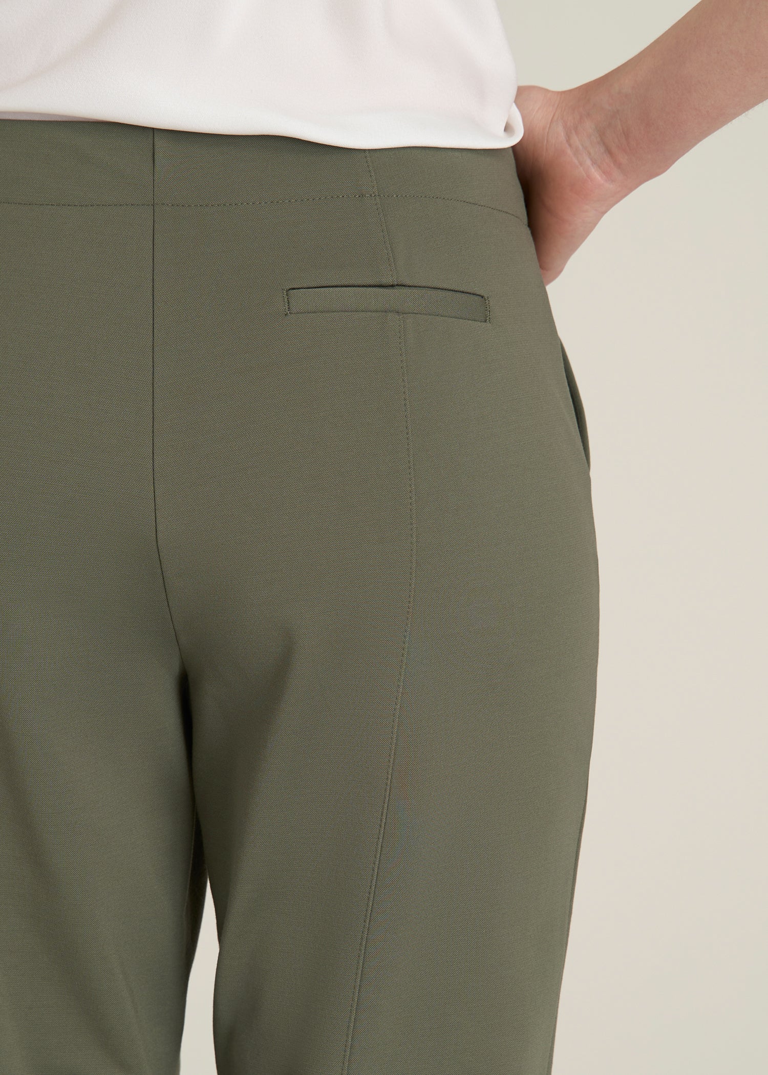 Freedom Flex Straight Leg Dress Pants for Tall Women in Olive