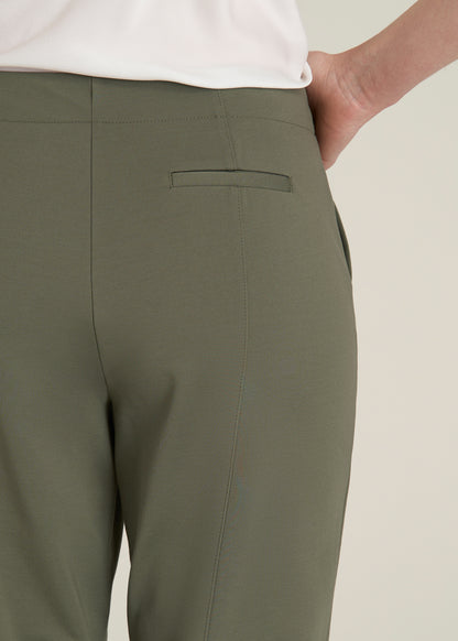 Freedom Flex Straight Leg Dress Pants for Tall Women in Olive
