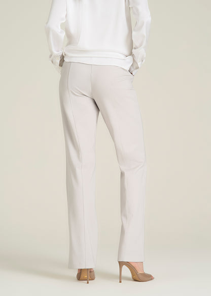 Freedom Flex Straight Leg Dress Pants for Tall Women in White Sand