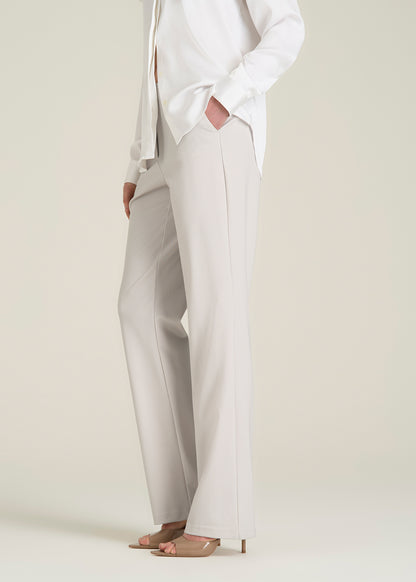 Freedom Flex Straight Leg Dress Pants for Tall Women in White Sand