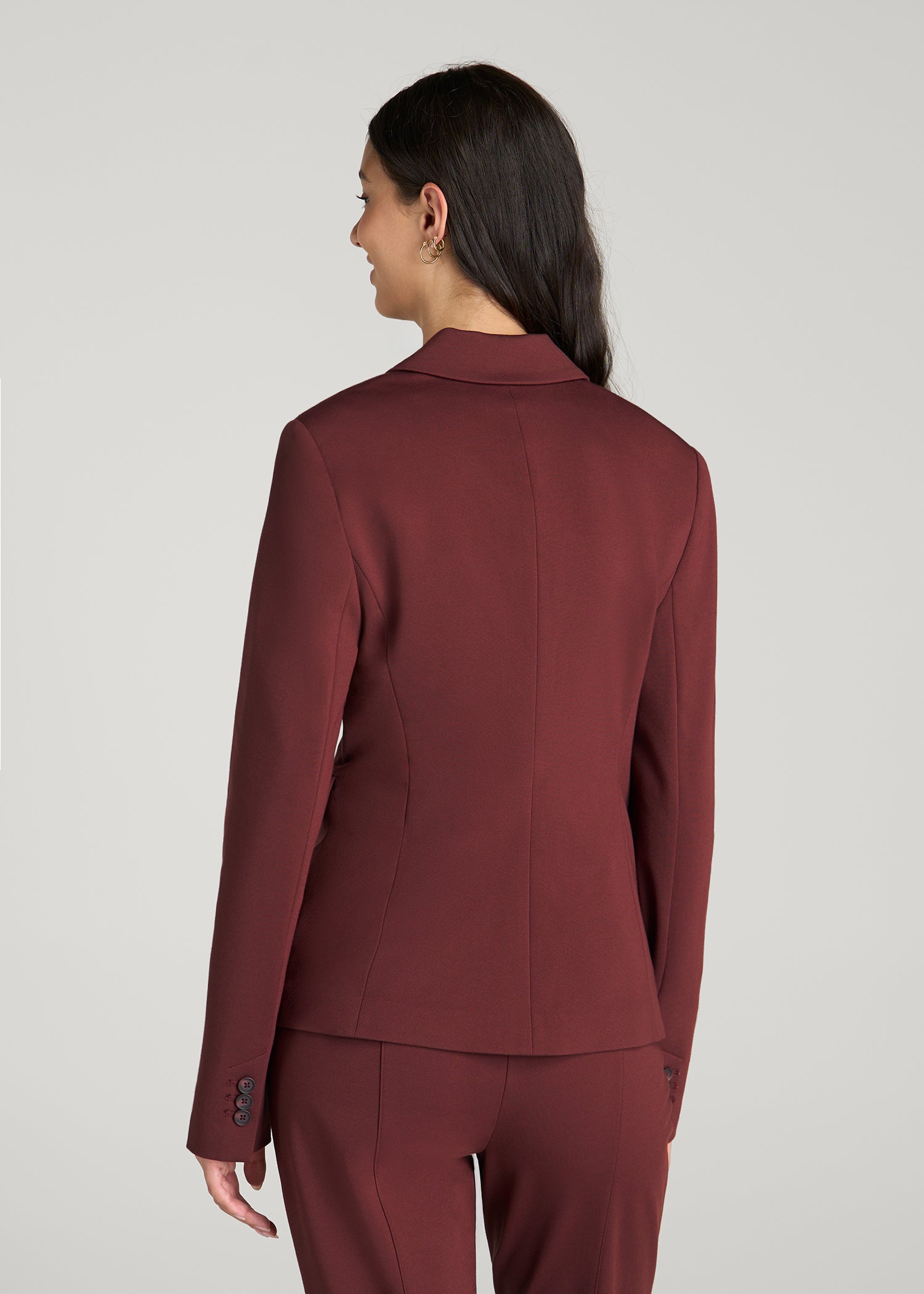 Freedom Flex Two-Button Slim Fit Blazer for Tall Women in Rum Raisin