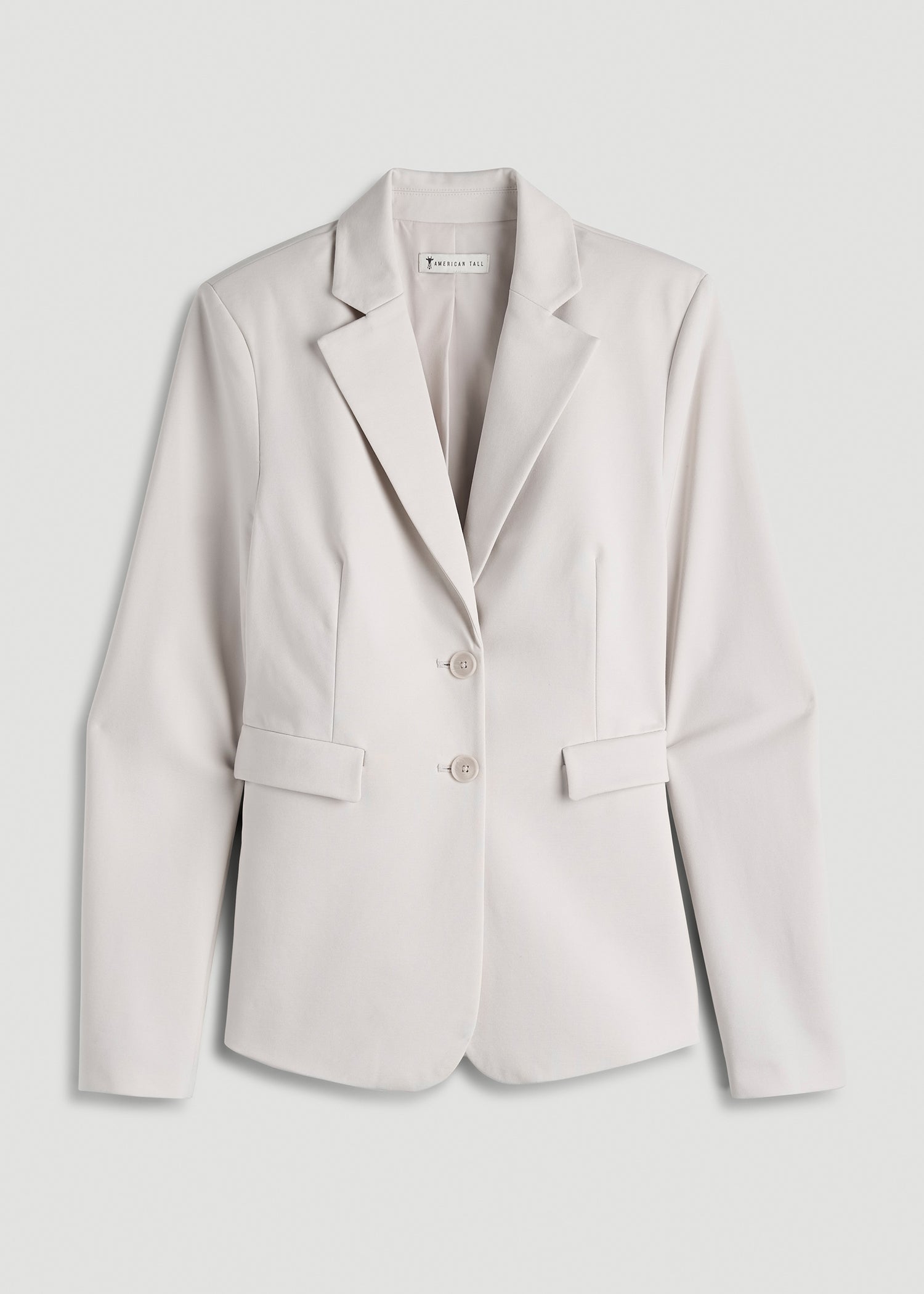 Freedom Flex Two-Button Slim-Fit Blazer for Tall Women in White Sand