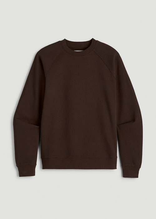 French Terry Crewneck Sweatshirt for Tall Women in Espresso