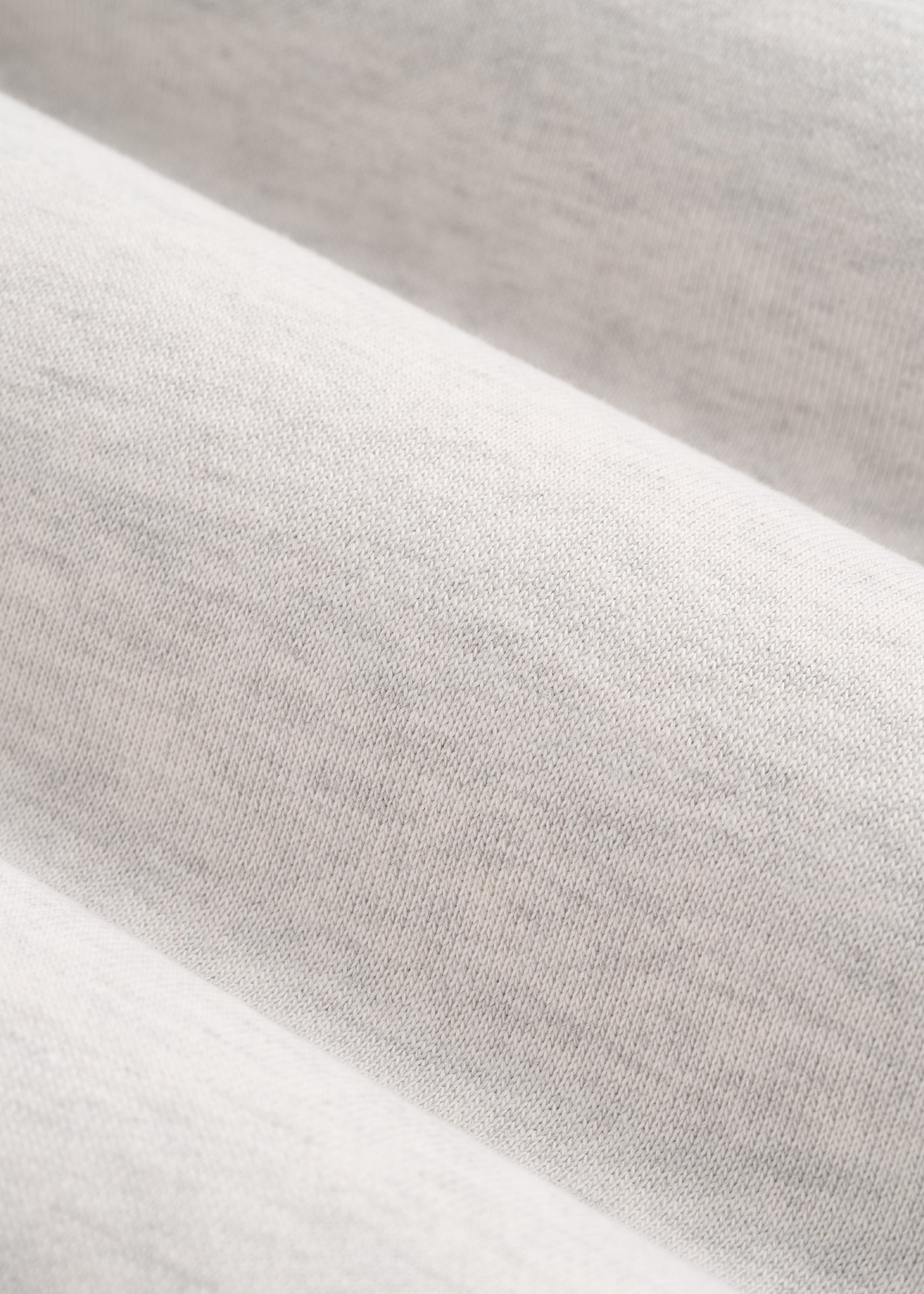 French Terry Crewneck Sweatshirt for Tall Women in Heather Cloud White