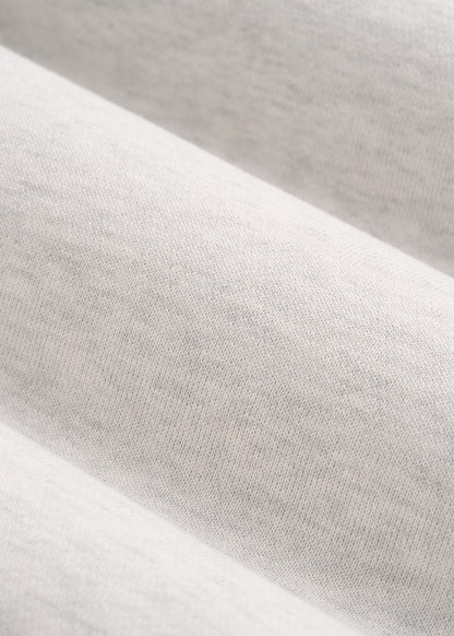 French Terry Crewneck Sweatshirt for Tall Women in Heather Cloud White