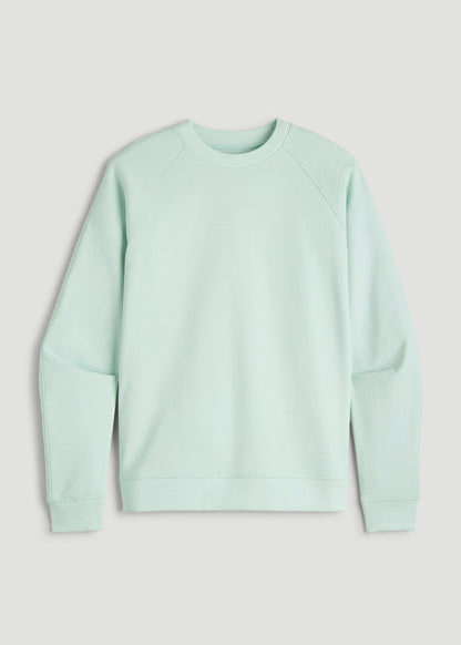 French Terry Crewneck Sweatshirt for Tall Women in Opal Blue
