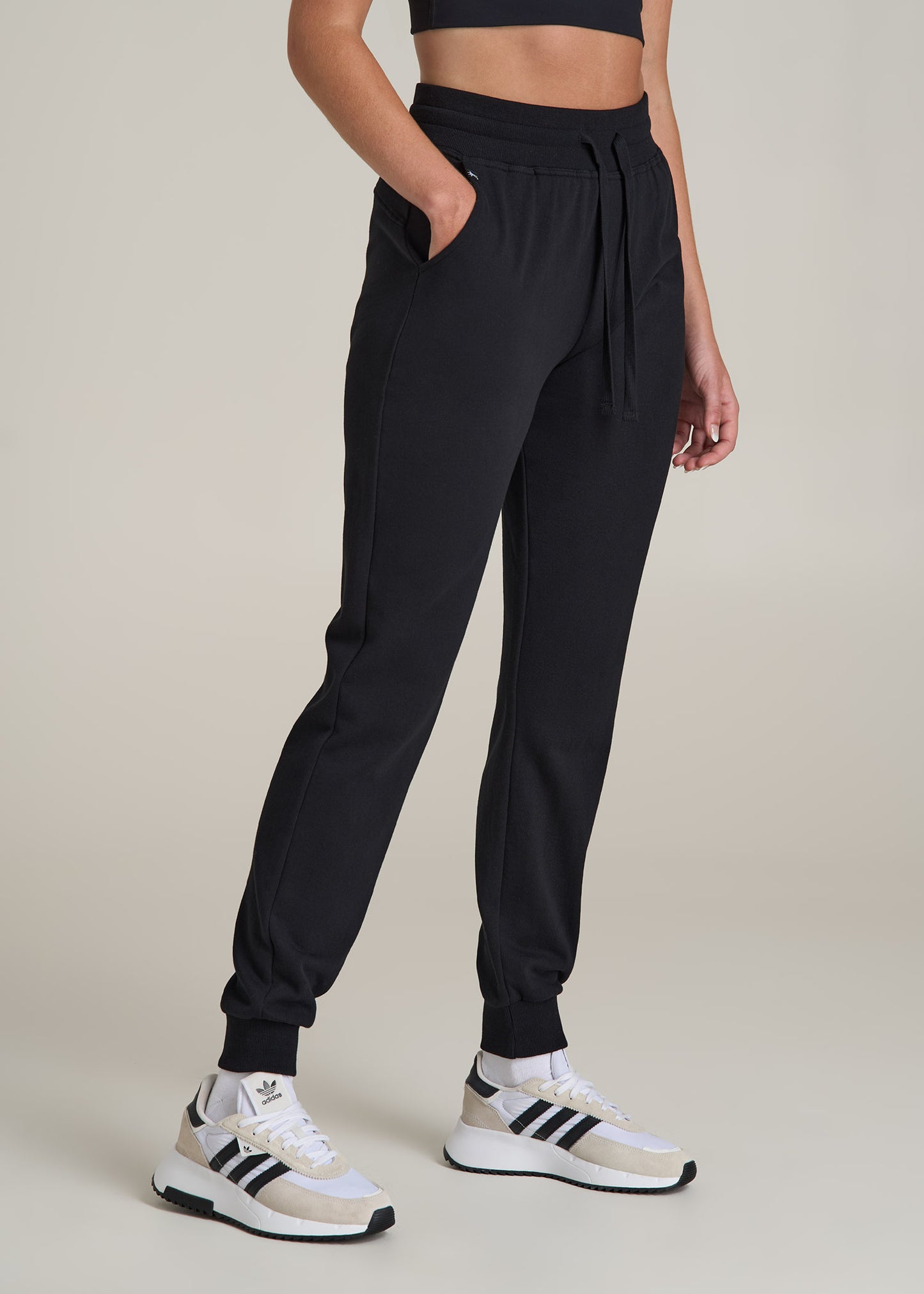 Wearever 2.0 French Terry Joggers for Tall Women in Black