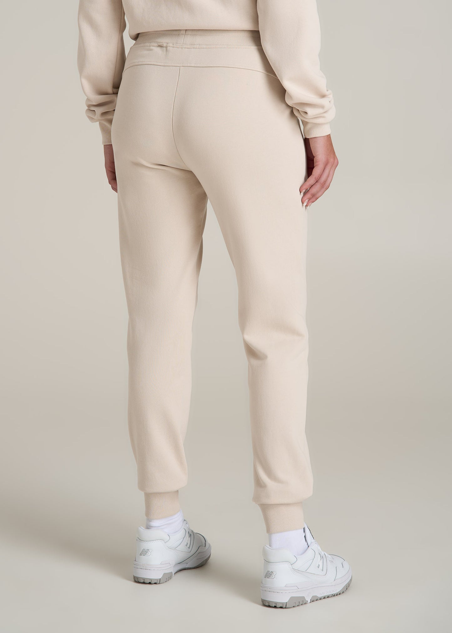 Wearever 2.0 French Terry Joggers for Tall Women in Light Stone