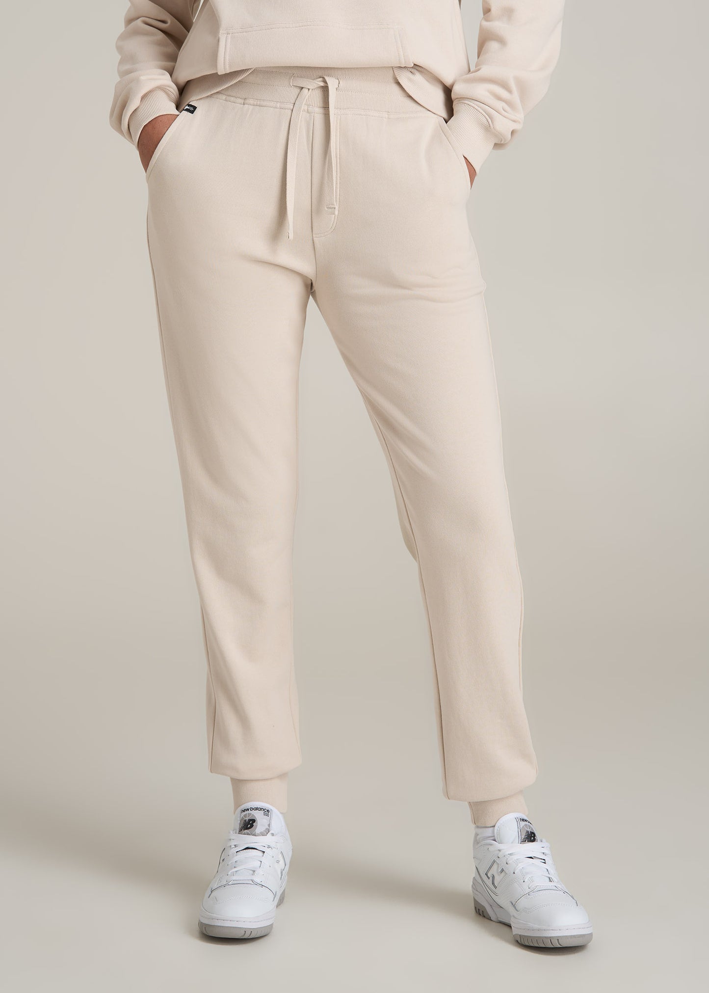 Wearever 2.0 French Terry Joggers for Tall Women in Light Stone