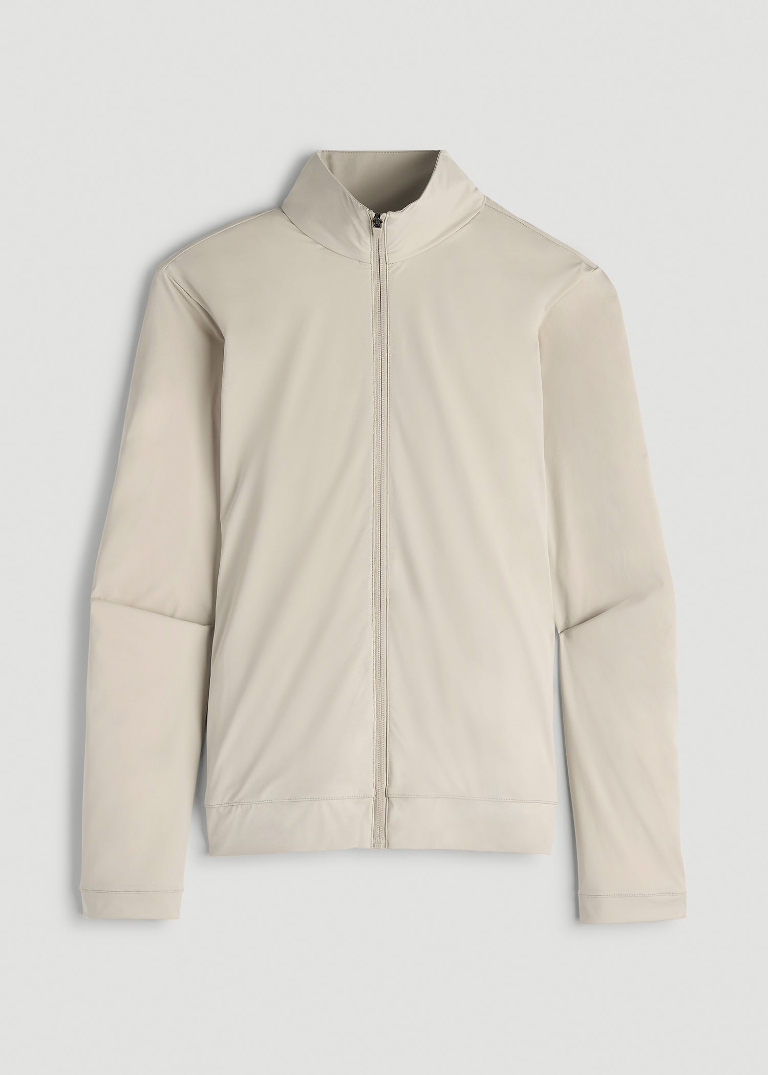 Front Zip Commuter Jacket for Tall Women in Stone