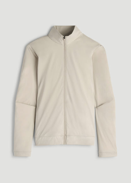 Front Zip Commuter Jacket for Tall Women in Stone