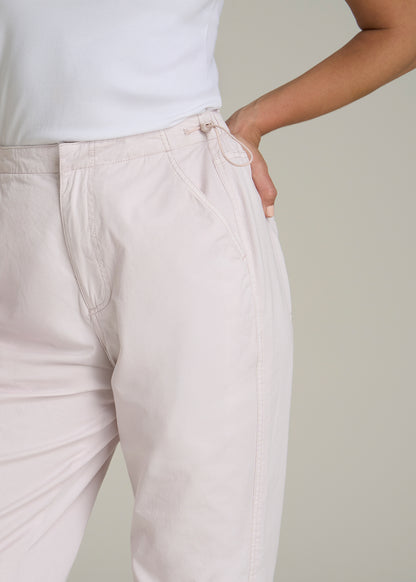 Garment Dyed Parachute Chino Pants for Tall Women in Grey Lilac