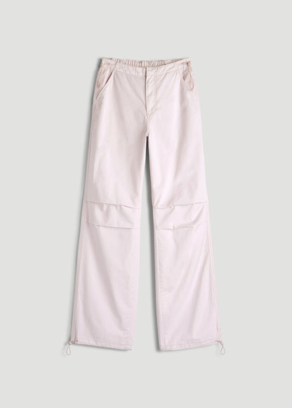 Garment Dyed Parachute Chino Pants for Tall Women in Grey Lilac