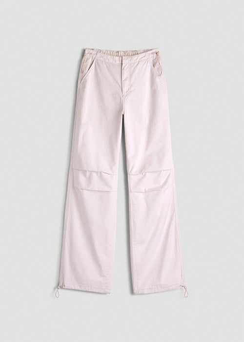 Garment Dyed Parachute Chino Pants for Tall Women in Grey Lilac