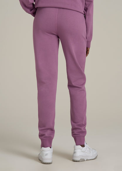 Garment Dyed Joggers for Tall Women in Washed Argyle Purple