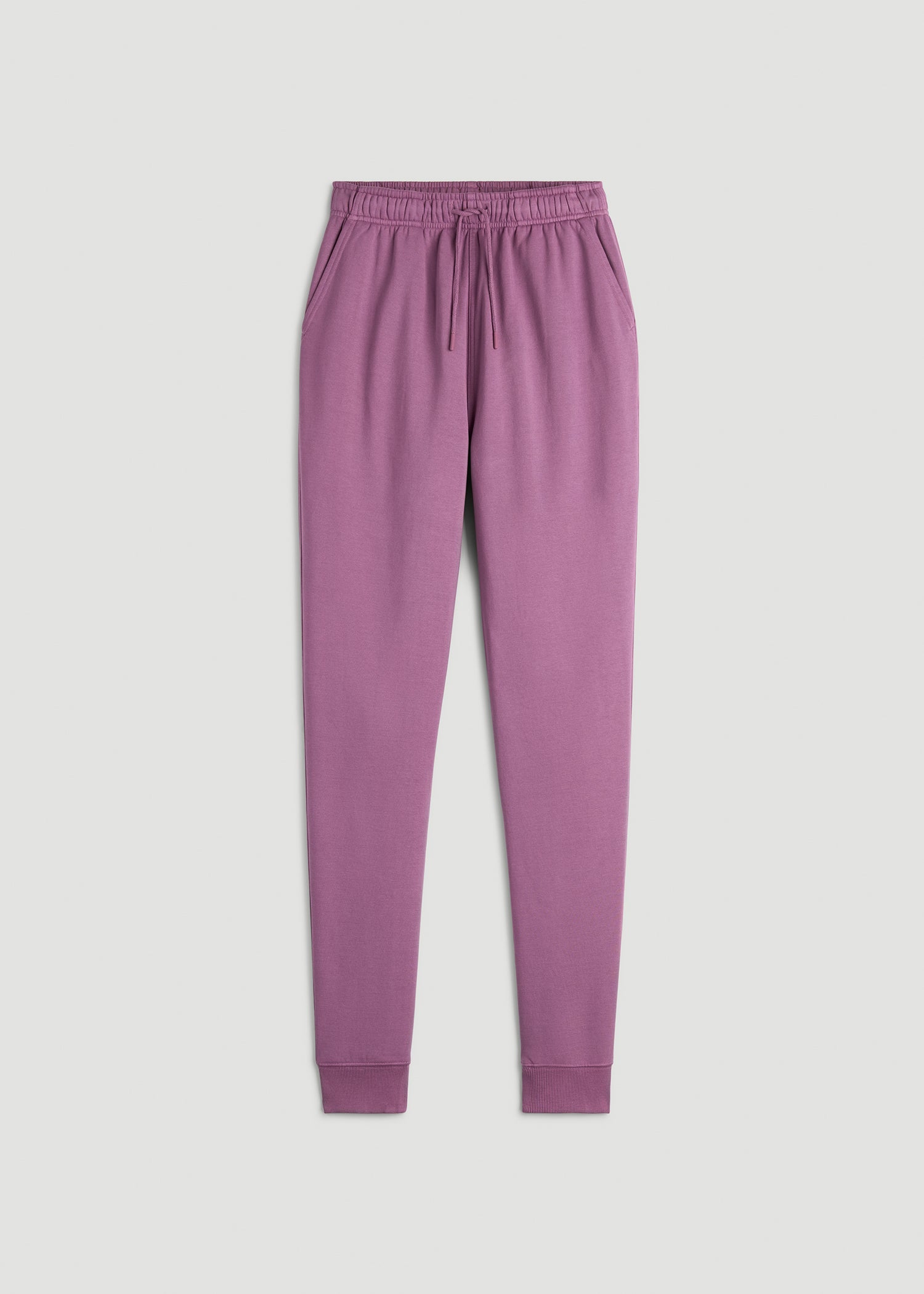 Garment Dyed Joggers for Tall Women in Washed Argyle Purple
