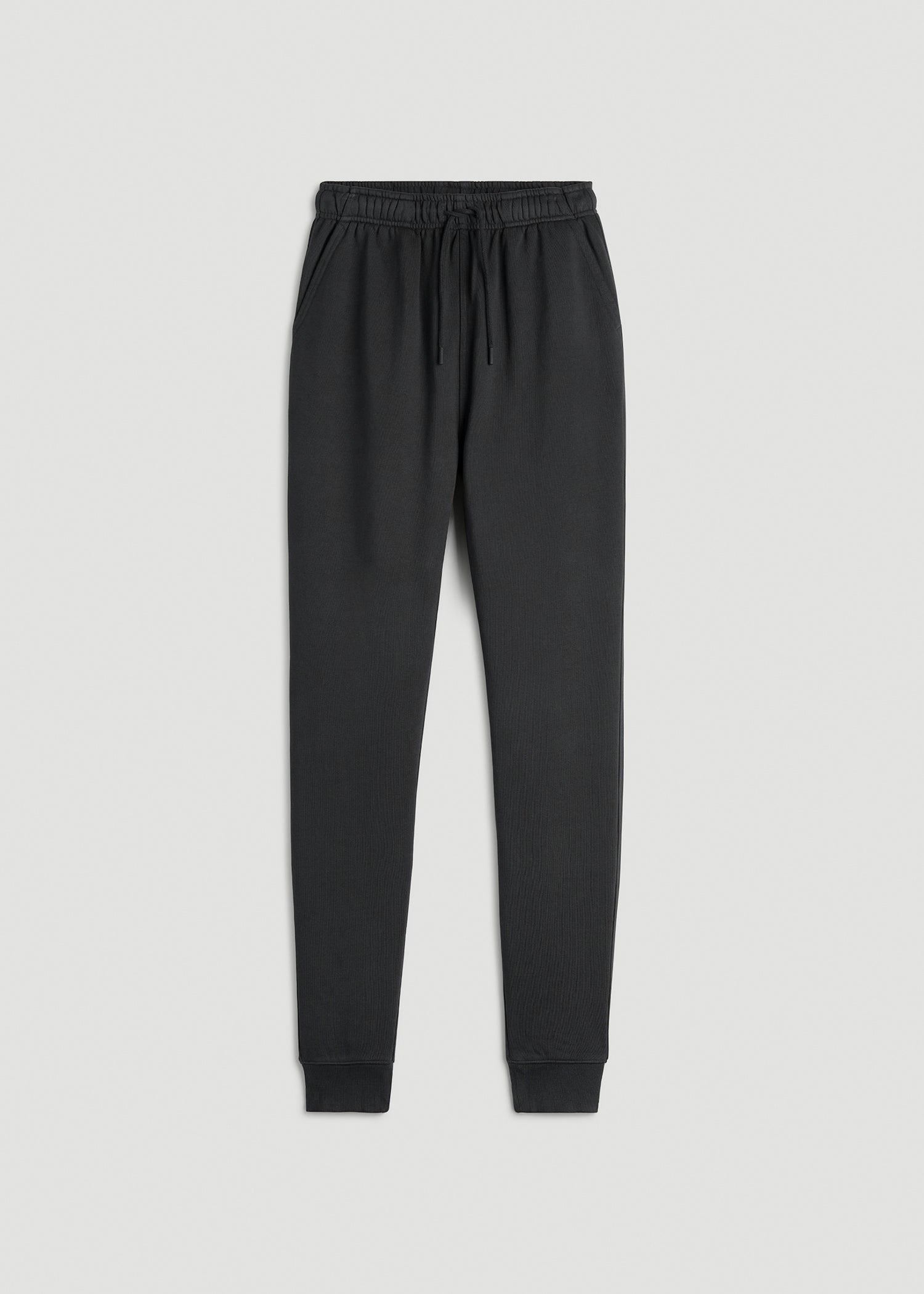 Garment Dyed Sweatpants for Tall Women in Washed Black