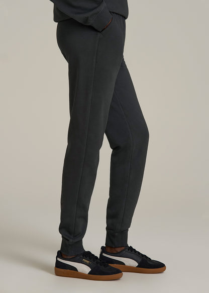 Garment Dyed Sweatpants for Tall Women in Washed Black