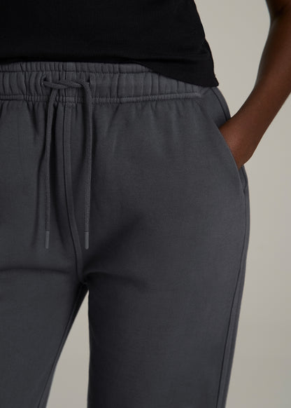 Garment Dyed Sweatpants for Tall Women in Washed Charcoal Rinse