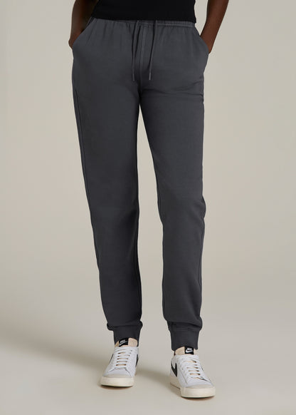 Garment Dyed Sweatpants for Tall Women in Washed Charcoal Rinse